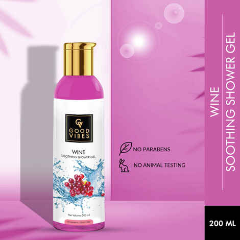 Buy Good Vibes Soothing Shower Gel - Wine (200 ml) - Purplle