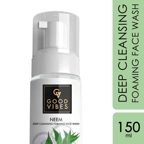 Buy Good Vibes Deep Cleansing Foaming Face Wash - Neem (150ml) - Purplle