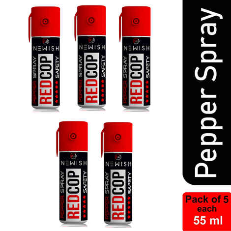 Buy Newish Powerful Pepper Spray Self Defence for Women (35 gm / 55 ml) (Red, Pack of 5) - Purplle