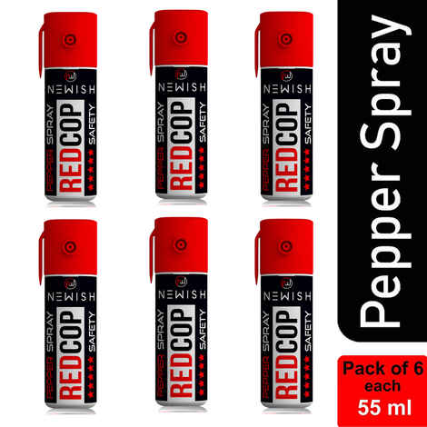 Buy Newish RED COP Powerful Pepper Spray Self Defence for Women (Each : 35 ml/55 gm)- Pack of 6 - Purplle