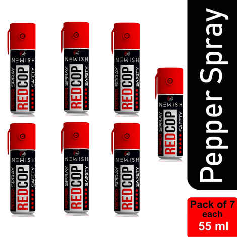 Buy Newish : RED COP | Powerful Pepper Spray Self Defence for Women Pack of 7 (Each : 35 gm / 55 ml) - Purplle