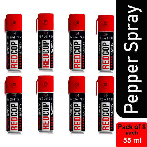 Buy Newish : RED COP Pepper Spray Self Defence Gift Pack of 8 (Each : 35 gm / 55 ml) - Purplle