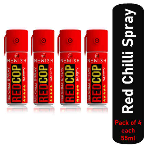 Buy Newish : Powerful Red Chilli Spray Self Defence for Women Pack of 4 (Each : 55 ml / 35 g) - Purplle