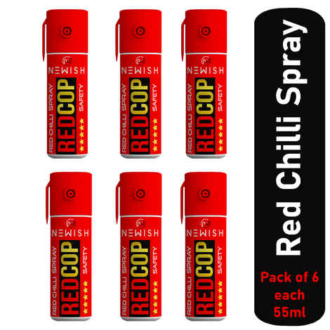 Buy Newish : Powerful Red Chilli Spray Self Defence for Women Pack of 6 (Each : 35 g / 55 ml) - Purplle