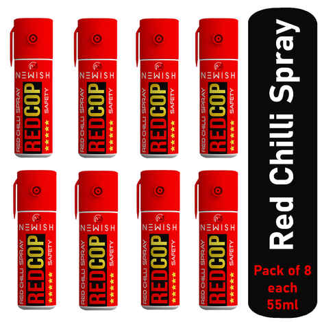Buy Newish : Powerful Red Chilli Spray Self Defence for Women Pack of 8 (Each : 35 g / 55 ml) - Purplle