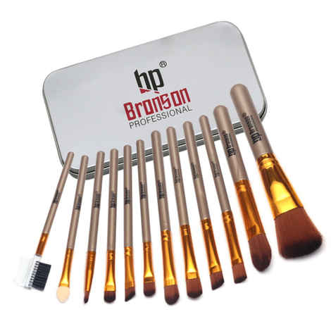 Buy Bronson Professional Mini Makeup Brushes - Set of 12 - Purplle