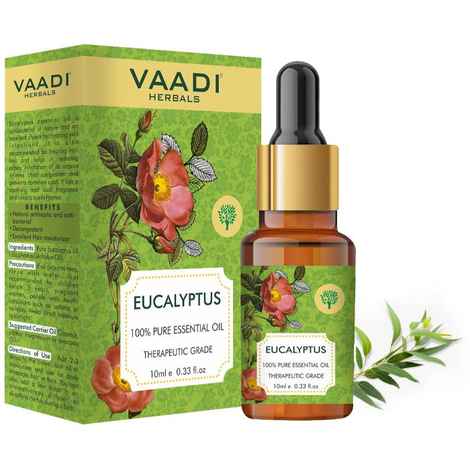 Buy Vaadi Herbals Eucalyptus Essential Oil - Prevents Hairfall, Acne, Soothing & Cool Fragrance - 100% Pure Therapeutic Grade - 10 ml - Purplle