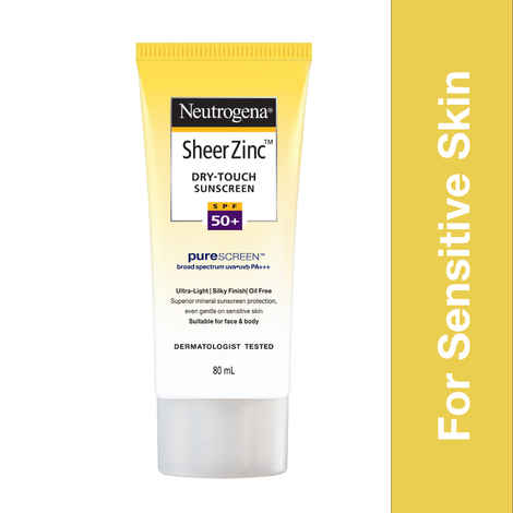 Buy Neutrogena Sheer Zinc Dry Touch Sunscreen SPF50+ (For Sensitive Skin) - Purplle