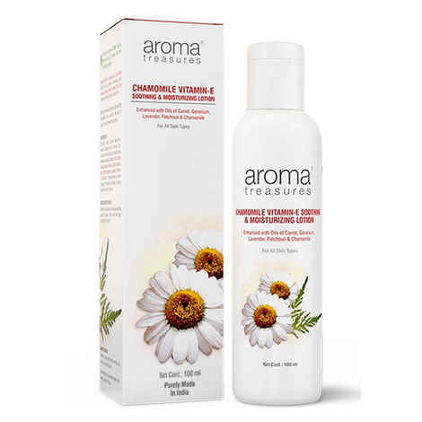 Buy Aroma Treasures Chamomile Vitamine-E- Soothing & Moisturizing Lotion (100 ml) - Purplle