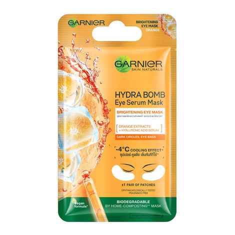 Buy Garnier Hydra Bomb Eye Serum Mask, Orange, 6g - Purplle