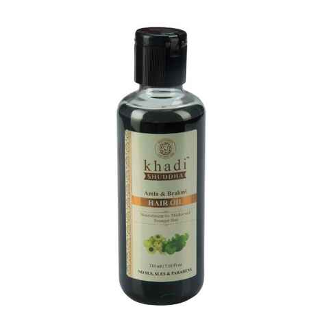 Buy Khadi Shuddha Amla & Brahmi Hair Oil - No Sls Sles & Paraben 210 ml - Purplle