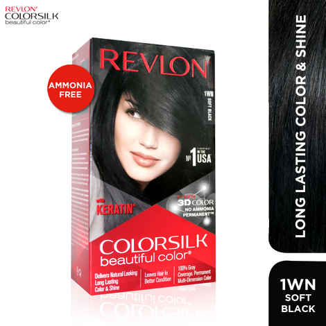 Buy Revlon Colorsilk Hair Color with Keratin - Soft Black 1WN - Purplle