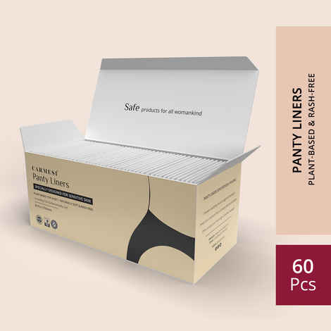 Buy Carmesi Panty Liners - Designed for Sensitive Skin (60 Pieces) - Purplle