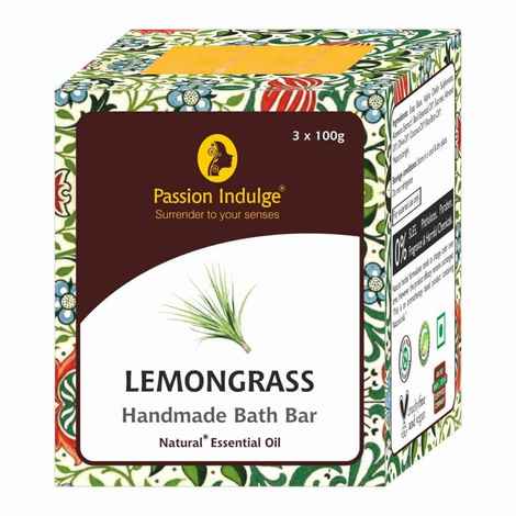 Buy Passion Indulge LEMONGRASS Handmade Bath Bar Soap - 100GM Each ( PACK OF 3 ) - Purplle