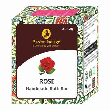 Buy Passion Indulge ROSE Handmade Bath Bar Soap - 100GM Each ( PACK OF 3 ) - Purplle