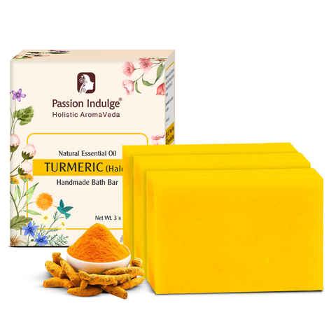 Buy Passion Indulge TURMERIC Handmade Bath Bar Soap - 100GM Each ( PACK OF 3 ) - Purplle