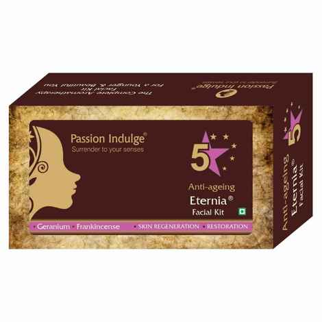 Buy Passion Indulge ETERNIA 5 STAR Facial Kit For Anti-ageing and anti-Wrinkle (2+1) - 50 gm - Purplle