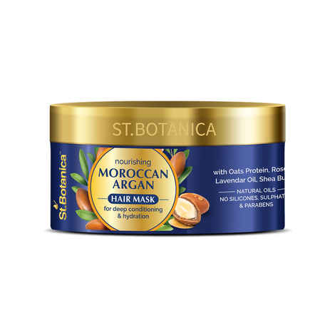 Buy St.Botanica Moroccan Argan Hair Mask - Deep Conditioning & Hydration For Healthier Looking Hair, 200 ml - Purplle