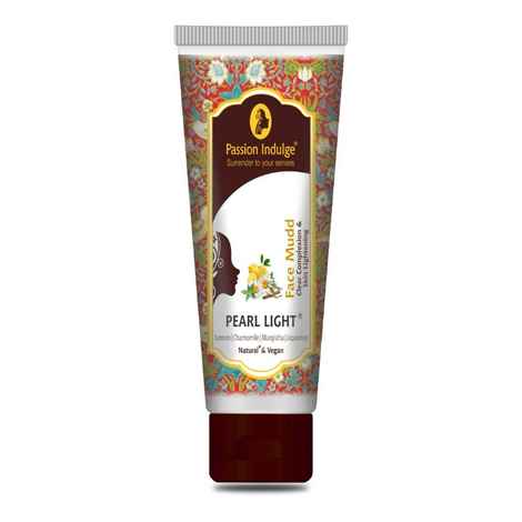 Passion Indulge Pearl Light Natural Face Mudd Pack for Spot Reduction and Skin Lightening 100 gm