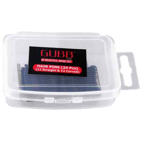 GUBB Hair Pins For Hair Styling (12 Straight & 12 Curved)