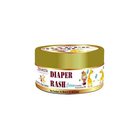 Zenvista Meditech Diaper Rash Cream provide relief from rashes / help to moisturize baby smooth skin/ With Chamomilla and Jojoba All Organic Ingredients (25 gm)