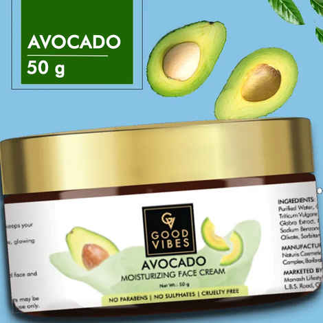 Buy Good Vibes Moisturizing Face Cream - Avocado (50 g) - Purplle