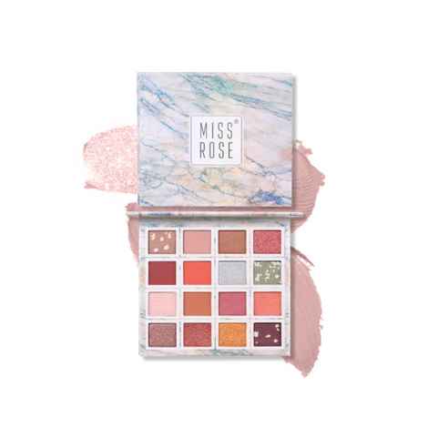 Buy MISS ROSE 16 Warm Color Matte & Shimmer Eyeshadow Palette 7001-011M1 - Purplle