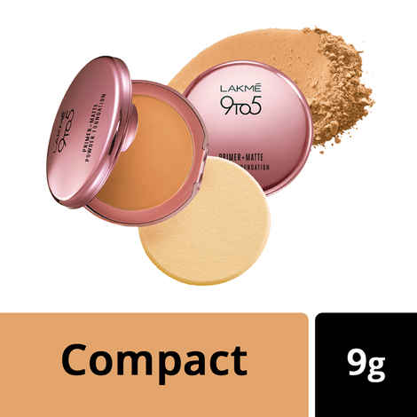 Lakme 9 To 5 Primer + Matte Powder Foundation Compact - Honey Dew (9 gm)