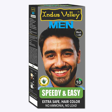 Buy Indus Valley Speedy & Easy Men's Black Hair Color (220 g) - Purplle