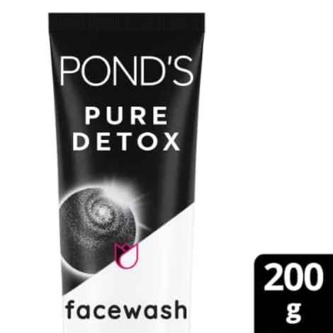 Buy Pond's Pure Detox Anti-Pollution Purity Face Wash With Activated Charcoal, 200 g - Purplle