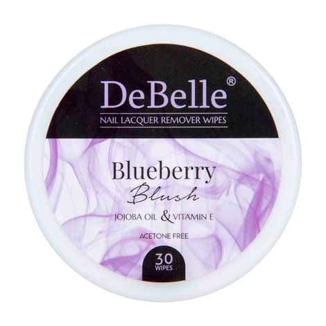 Buy DeBelle Nail Lacquer Remover Wipes - Blueberry Blush 30 Pcs - Purplle