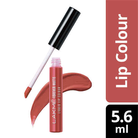 Lakme Forever Matte Liquid Lip Colour, Coral Sense (5.6 ml)