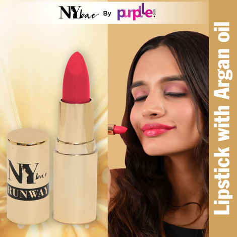Buy NY Bae Runway Matte Lipstick | Infused With Argan Oil | Pink | Moisturising | Long Lasting | Light weight- Play Up 14 (4.5 g) - Purplle