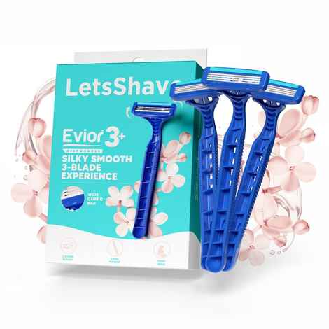 Buy LetsShave Evior 3 Plus disposable razor- Pack of 3 - Purplle