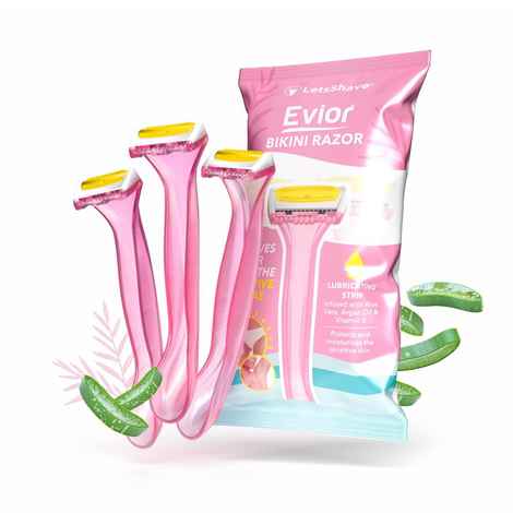 Buy LetsShave Evior Bikini Line Trimming Razor for Women, Pack of 3 | Skin-Safe Blades | Sensitive Area Trimmer | Reusable, Irritation Free & Precise Hair Trimming for Bikini Area - Purplle