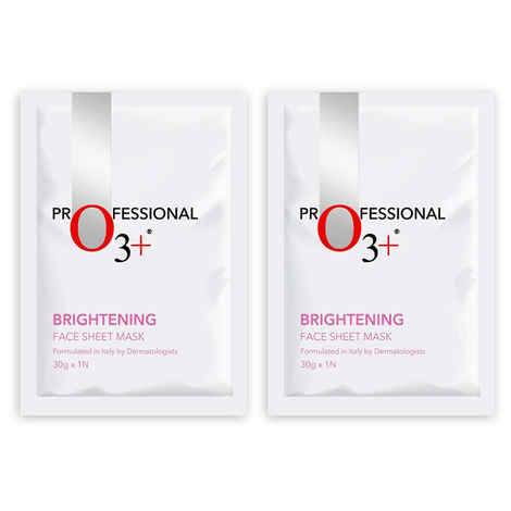 Buy O3+ Brightening Face Sheet Mask (30g) Pack of 2 - Purplle