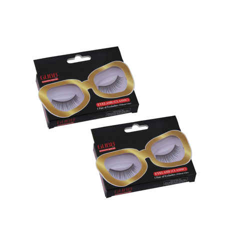 Buy GUBB False Eyelashes Set (Classic Style) Pack of 2 - Purplle