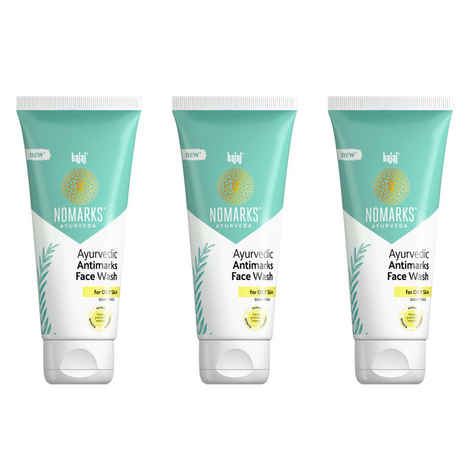 Buy Bajaj Nomarks Ayurvedic Antimarks Facewash for Oily Skin (50 g) Pack of 3 - Purplle