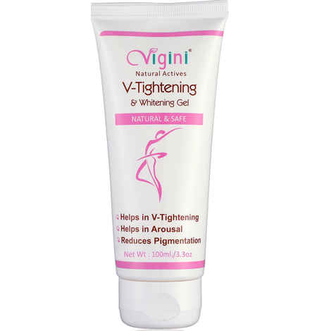 Buy Vigini 100% Natural Actives Vaginal V-Tightening Whitening Tighting Moisturizer Lubricant Cream Gel water based wash able 100 ml - Purplle