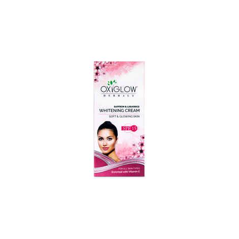 Buy OxyGlow Herbals Saffron&Liquorice Whitening Cream,60g, Whitens, Smooth - Purplle
