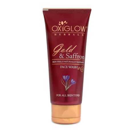 Buy OxyGlow Herbals Gold & Saffron facewash,100 ml,Natural Glow,Brightening - Purplle