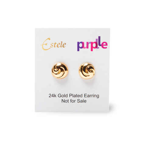 NY Bae Gold Plated Earrings by Estelle 1 Pair