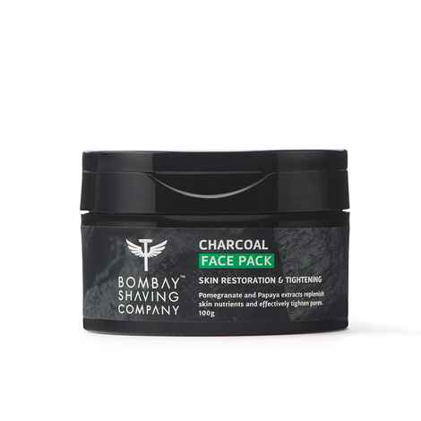 Buy Bombay Shaving Company Charcoal Face Pack, 100g | Anti-Pollution & Anti- Blackhead, No Parabens, Wash Off Face Mask, Black - Purplle