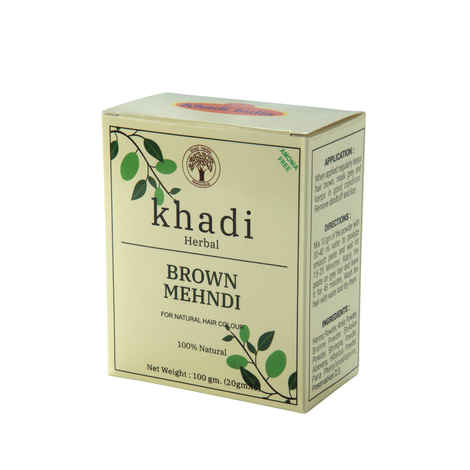 Buy Khadi Shuddha Brown Mehndi For Natural Hair Colour (100 gm) - Purplle