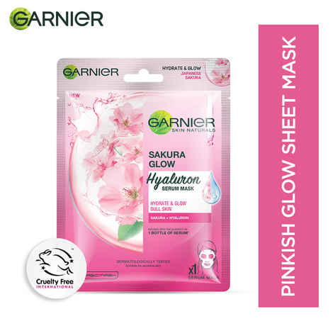 Buy Garnier Skin Naturals Sakura White Serum Sheet Mask (Pink) (28 g) - Purplle