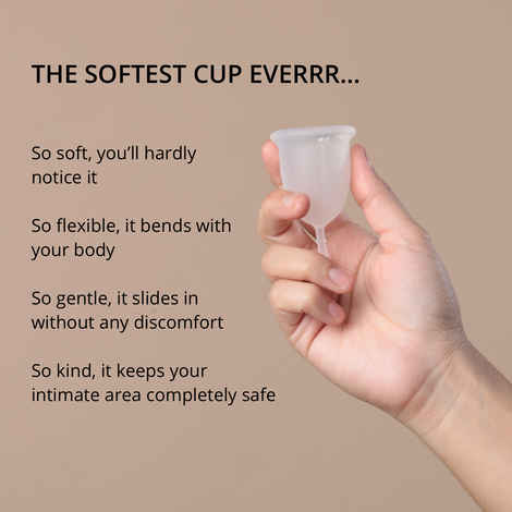 Carmesi Reusable Menstrual Cup for Women - Large - Softest Cup Everrr - Made in Europe - FDA & Gynecologist Approved - Rash-Free - With Free Pouch, White
