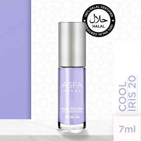 Buy Asfa Halal Nail Polish, Matte , Cool Iris 20, (7 ml) - Purplle