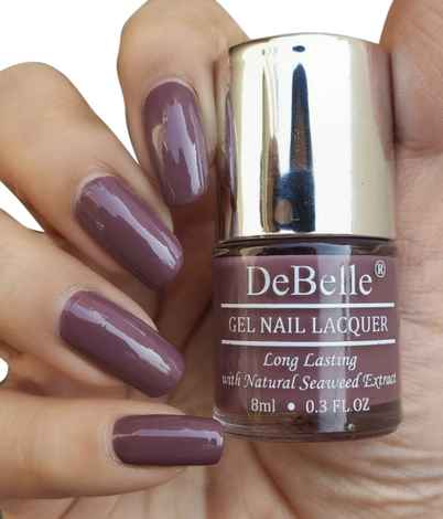 Buy DeBelle Gel Nail Lacquer Glossy Pretty Petunia - Rust Mauve, (8 ml) - Purplle