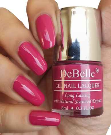 Buy DeBelle Gel Nail Lacquer Glossy Tulip Sheen - Dark Pink, (8 ml) - Purplle