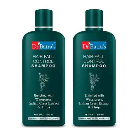 Buy Dr Batra`s HairFall Control Shampoo- 200ml (Pack of 2 For Men And Women)A A  - Purplle